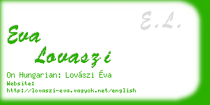 eva lovaszi business card