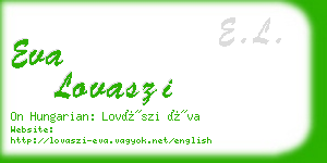 eva lovaszi business card